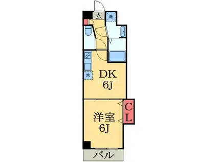 金太郎ヒルズ100(1DK/3階)の間取り写真