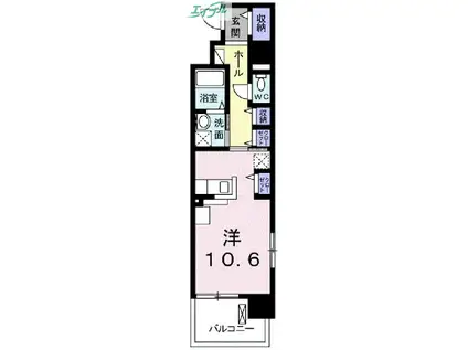 サンリットIII(ワンルーム/7階)の間取り写真
