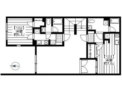 MDM練馬III(ワンルーム/1階)の間取り写真