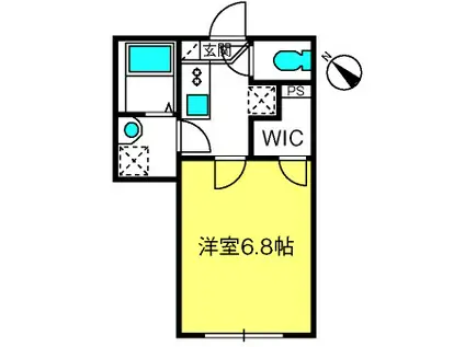 FLAT TERRACE MK(1K/2階)の間取り写真