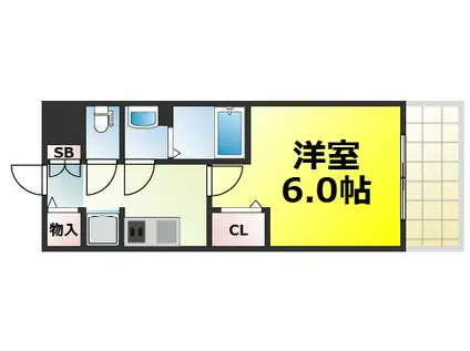 グランカリテ大正ドマーニ(1K/7階)の間取り写真