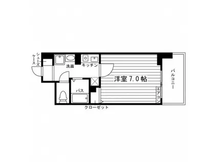 グラン・セレブ一乗寺(1K/4階)の間取り写真