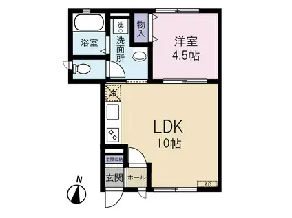 CASA LIRIO(1LDK/1階)の間取り写真