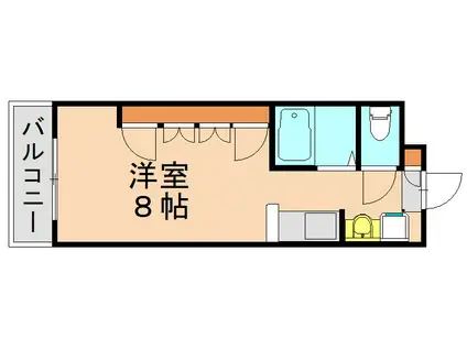 サンシティ大畠(ワンルーム/2階)の間取り写真