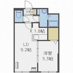 アメニティ・A1(1LDK/4階)の間取り写真