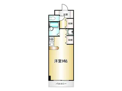 ゾンネンハイム武蔵関(ワンルーム/1階)の間取り写真