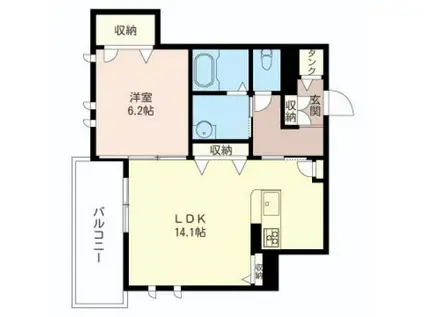 ARIA-SOLEAU(1LDK/2階)の間取り写真