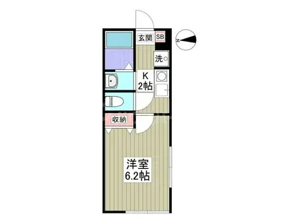 UPPA西大宮(1K/3階)の間取り写真
