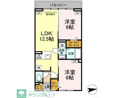 セレスティア東葛西IV(2LDK/3階)の間取り写真