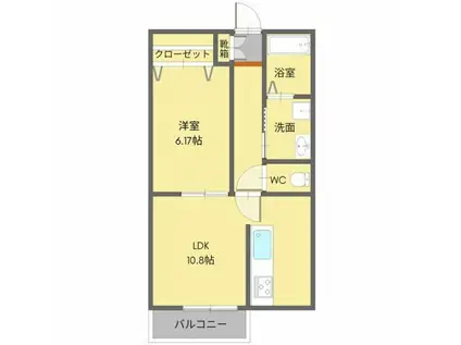 KARIN8(1LDK/1階)の間取り写真