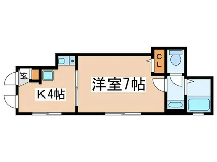 U-HOUSE(1K/2階)の間取り写真