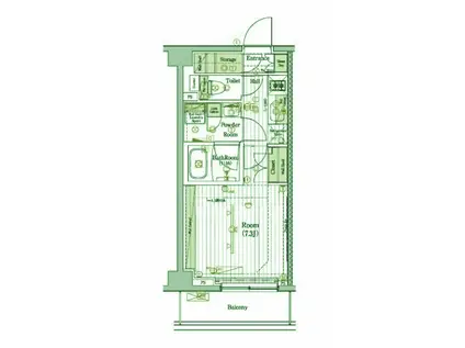 ブライズ西大井ドゥエ(1K/1階)の間取り写真