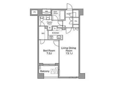 レジディア恵比寿南(1LDK/5階)の間取り写真