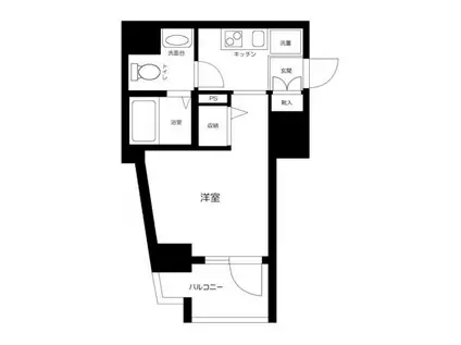 エクセリア上石神井(1K/12階)の間取り写真