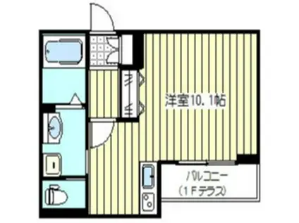 LES POISSONS(ワンルーム/2階)の間取り写真