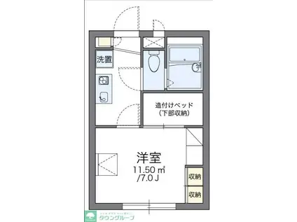 レオパレスBIRDLIME(1K/2階)の間取り写真