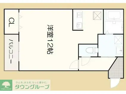 GRACIM02(ワンルーム/1階)の間取り写真