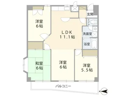 プレジール簗瀬(4LDK/2階)の間取り写真