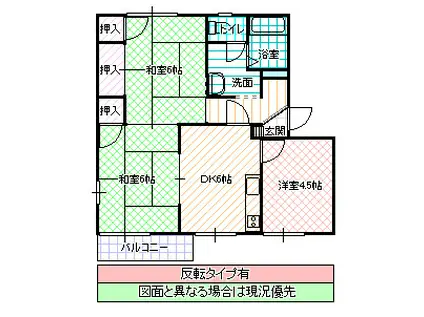 メゾンシャルマン(3DK/1階)の間取り写真