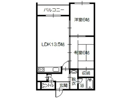 サンハイムII(2LDK/1階)の間取り写真