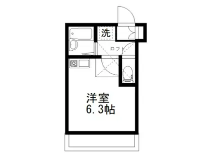 ミスティ(1K/2階)の間取り写真