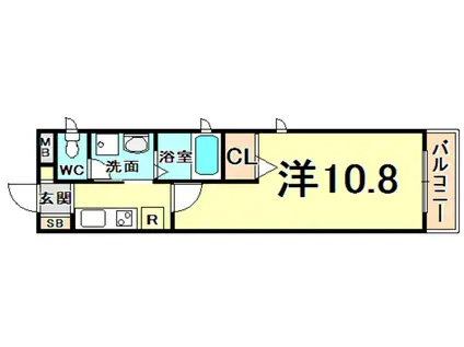SOL.LEVANTEX(1K/1階)の間取り写真