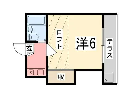 SMILE 城北新町 北棟(1K/1階)の間取り写真