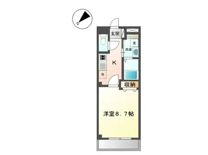 DENSHII平井(1K/2階)の間取り写真