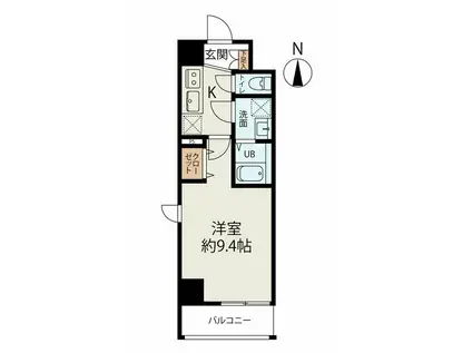 アヴェリエ栄三丁目(1K/5階)の間取り写真