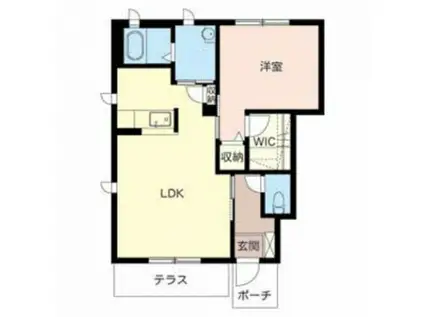 グリーンゲイブルズII・III(1LDK/1階)の間取り写真