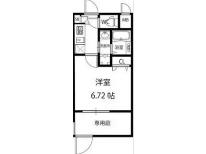 パークヒルズ天保山MOE(1K/7階)の間取り写真