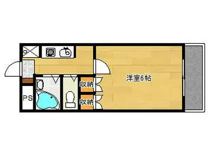 ウエルカムハウス(1K/2階)の間取り写真