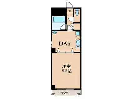 音羽壱番館(1DK/5階)の間取り写真