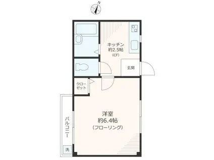高橋ハイツ(1K/2階)の間取り写真