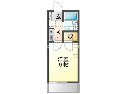 ウイングコート東小池A(1K/1階)の間取り写真