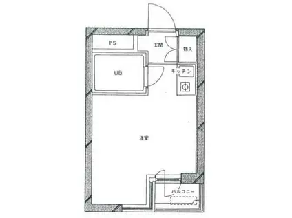 コートベルセブン(ワンルーム/1階)の間取り写真