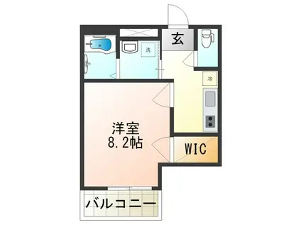 フジパレス山之内V番館(1K/2階)の間取り写真