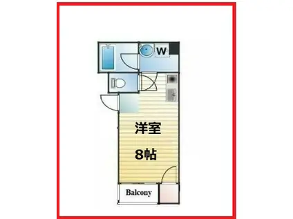 メゾン三輪(ワンルーム/2階)の間取り写真