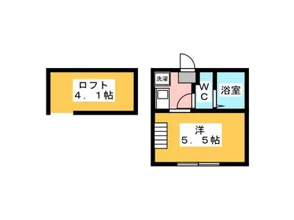 アザーレクオン生田(1K/2階)の間取り写真