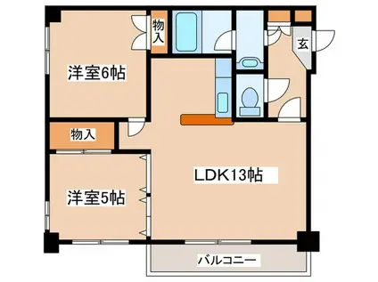 ASKA M´S 17(2LDK/7階)の間取り写真