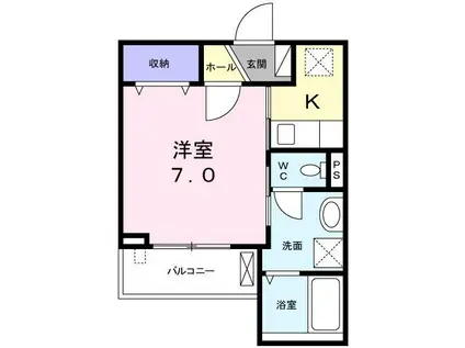 サン シェイド レジデンス(1K/2階)の間取り写真