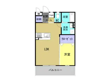 プランドールソフィアIII(1LDK/3階)の間取り写真