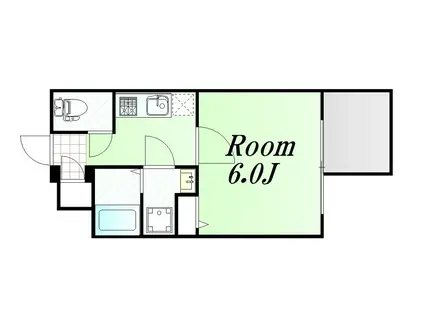 エスリード本町レジデンス(1K/5階)の間取り写真