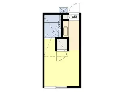 オオワダマリオン(ワンルーム/2階)の間取り写真