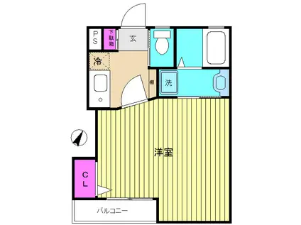 Jステージ横浜西口(1K/3階)の間取り写真