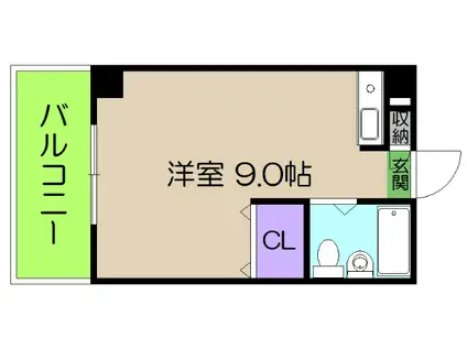 コンフォール朝倉(ワンルーム/3階)の間取り写真