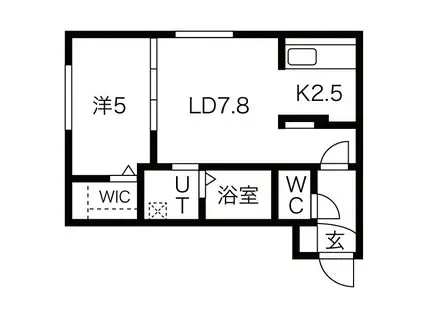 BREEZE南11条(1LDK/3階)の間取り写真