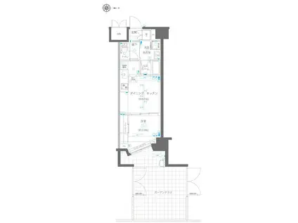 ZOOM高田馬場(1DK/1階)の間取り写真
