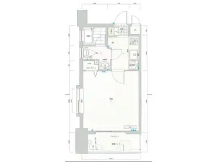 ピュアドーム博多21(1K/8階)の間取り写真