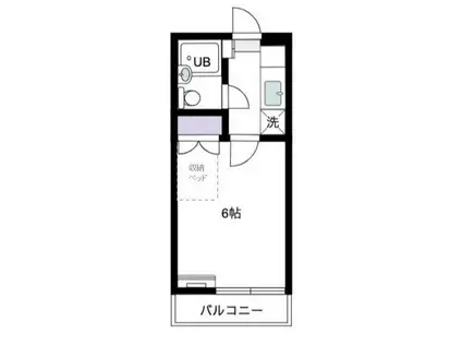 ラルーチェ姫宮(1K/2階)の間取り写真